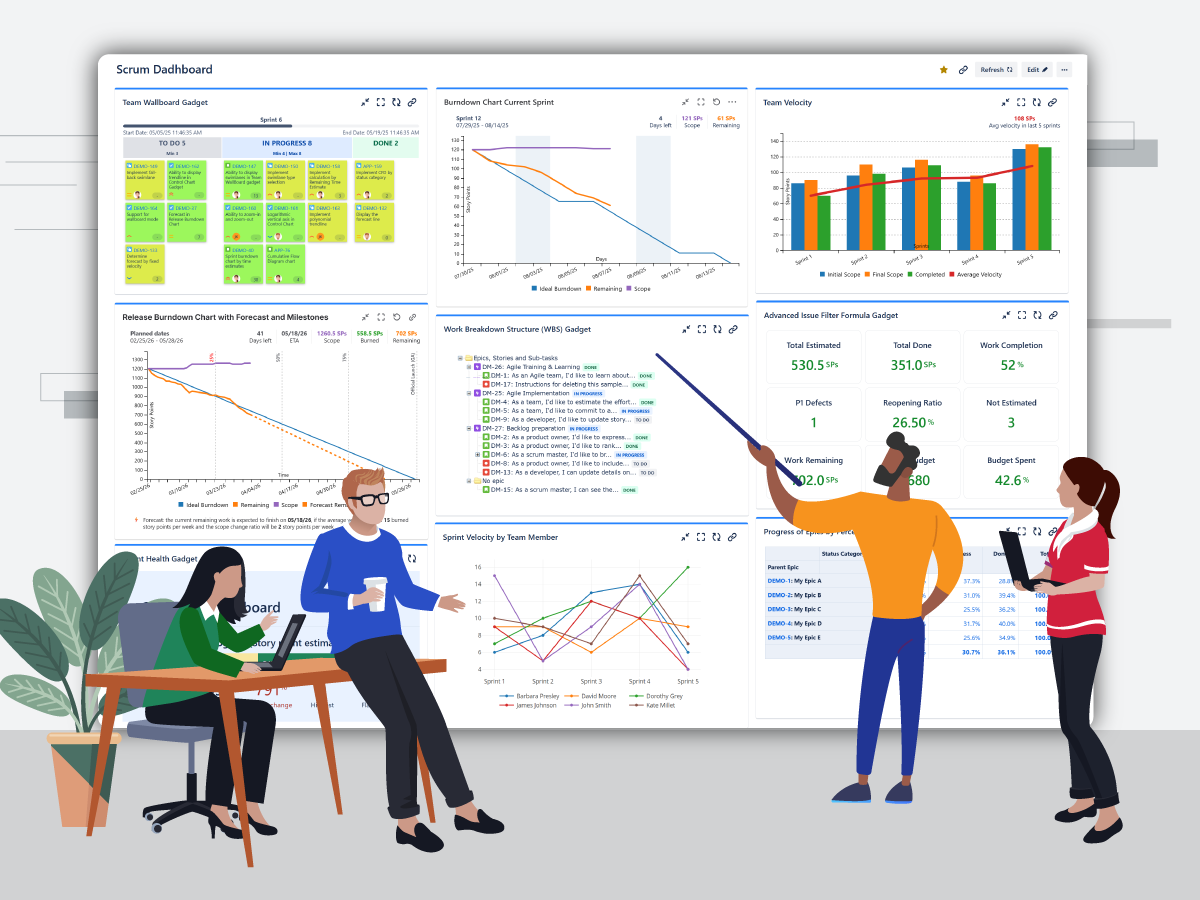 9 gadgets for a powerful Scrum dashboard in Jira